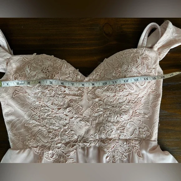 Blush Pink A-line Dress with Sweetheart
Neckline - Picture 3 of 5